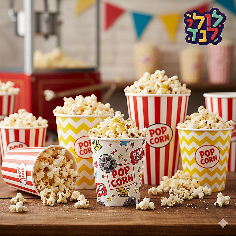 כוסות לפוקפורן \שקיות לפוקפורן