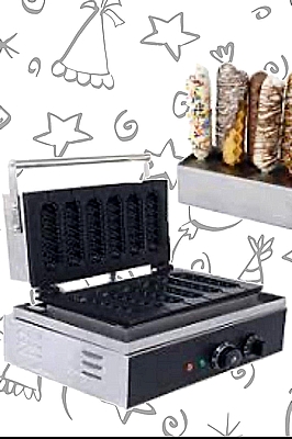 מכונת וואפל בלגי על מקל